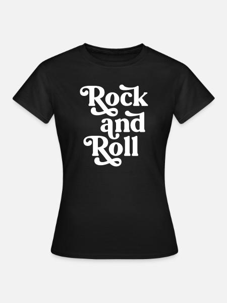 Rock'n'Roll-Retro-Schriftart - Frauen T-Shirt - Schwarz