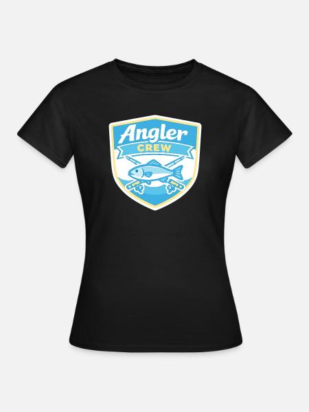 Angler Crew Shield - Frauen T-Shirt - Schwarz