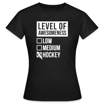 Hockey Hockey Hockey - T-shirt Femme - noir - Devant - AI Model Female 172 dark (172cm)