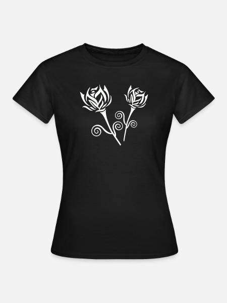 roses - Frauen T-Shirt - Schwarz