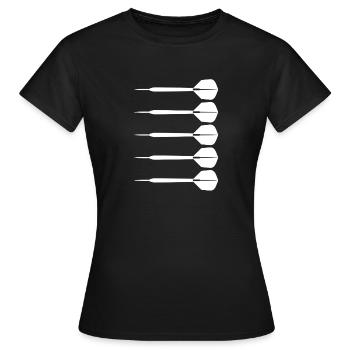 Dartpfeile - Frauen T-Shirt - Schwarz - Vorne - AI Model Female 172 dark (172cm)