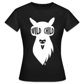 Fille cerf sauvage avec des lunettes de soleil - Blanc - T-shirt Femme - noir - Devant - AI Model Female 172 dark (172cm)