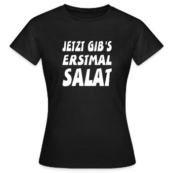 Salat - Frauen T-Shirt - Schwarz - Vorne - AI Model Female 172 dark (172cm)