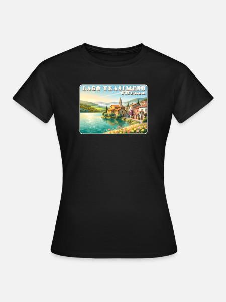 Lago Trasimeno - Frauen T-Shirt - Schwarz