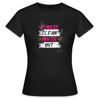 Si vous êtes propre, Schlammlauf Mud Run Muddy Race - T-shirt Femme - noir - Devant - AI Model Female 172 dark (172cm)