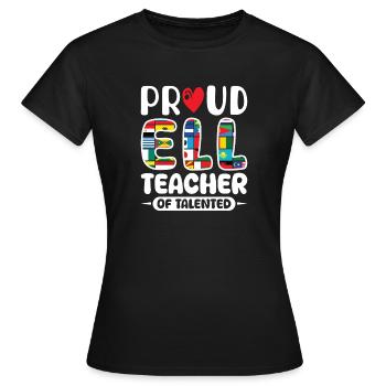 ELL-Lehrer englische Sprache - Frauen T-Shirt - Schwarz - Vorne - AI Model Female 172 dark (172cm)