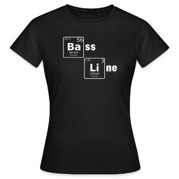 Bass Line PSE Periodic Table Elements Nerd - Women's T-Shirt - black - Front - AI Model Female 172 dark (172cm)