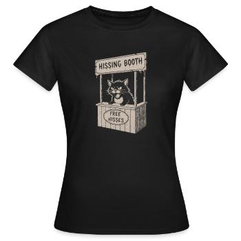 Cat stand in the Hissing Booth - Women's T-Shirt - black - Front - AI Model Female 172 dark (172cm)