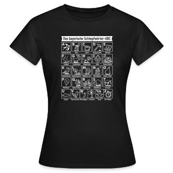 Das ABC - Frauen T-Shirt - Schwarz - Vorne - AI Model Female 172 dark (172cm)