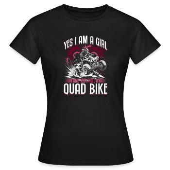 Quad ATV Femme Fille Quad Quad - T-shirt Femme - noir - Devant - AI Model Female 172 dark (172cm)