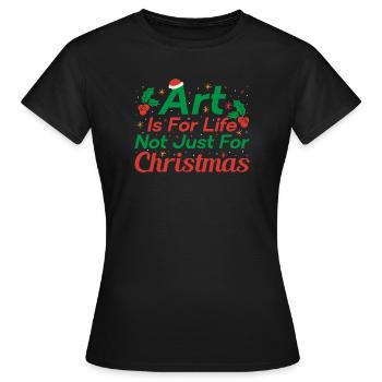 Artist Painter Graphic Art For Christmas Art Gifts - Frauen T-Shirt - Schwarz - Vorne - AI Model Female 172 dark (172cm)