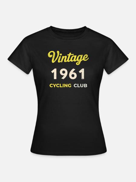 Vintage 1961 – Cycling Club Retro Geburtsjahr - Frauen T-Shirt - Schwarz