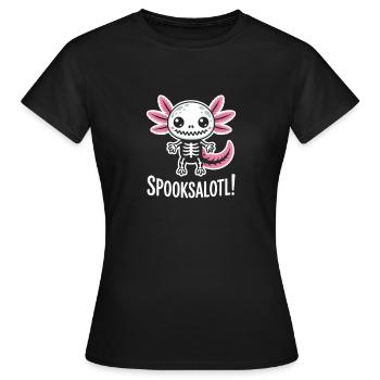 Süßes Spuk-Skelett mit Flügeln - Frauen T-Shirt - Schwarz - Vorne - AI Model Female 172 dark (172cm)