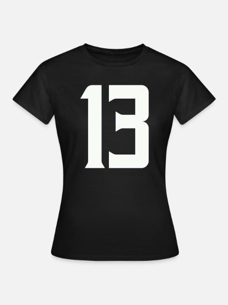 13 - Frauen T-Shirt - Schwarz