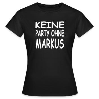 Markus - Frauen T-Shirt - Schwarz - Vorne - AI Model Female 172 dark (172cm)