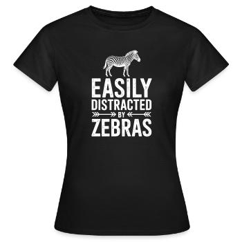 Zebra Sayings Zebras Funny Zebra Gift - Women's T-Shirt - black - Front - AI Model Female 172 dark (172cm)