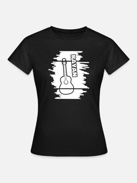 Gitarrenspielen Rayan - Frauen T-Shirt - Schwarz