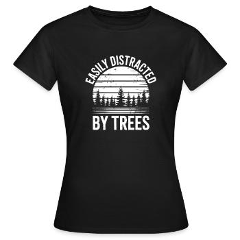 Arbres, Arbres, Arbres, Drôles d’Arbres, Cadeau - T-shirt Femme - noir - Devant - AI Model Female 172 dark (172cm)