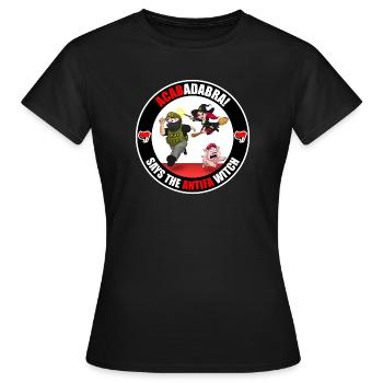 Die Antifa-Hexe – Grenzschutz - Frauen T-Shirt - Schwarz - Vorne - AI Model Female 172 dark (172cm)