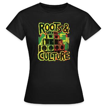 Roots Reggae Dub - Women's T-Shirt - black - Front - AI Model Female 172 dark (172cm)