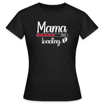Mama 2027 Loading Werdende Mama 2027 - Frauen T-Shirt - Schwarz - Vorne - AI Model Female 172 dark (172cm)