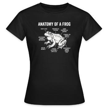 J’enterre des choses, peut-être des plantes, peut-être des gens, des grenouilles - T-shirt Femme - noir - Devant - AI Model Female 172 dark (172cm)