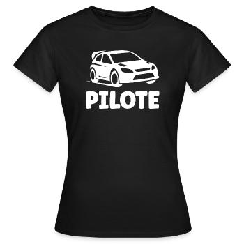 rallye - T-shirt Femme - noir - Devant - AI Model Female 172 dark (172cm)