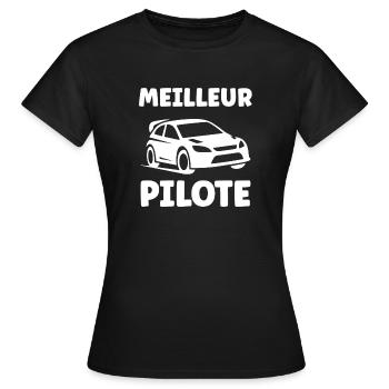 rallye - T-shirt Femme - noir - Devant - AI Model Female 172 dark (172cm)
