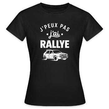 rallye - T-shirt Femme - noir - Devant - AI Model Female 172 dark (172cm)