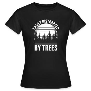 Arbres, Arbres, Arbres, Drôles d’Arbres, Cadeau - T-shirt Femme - noir - Devant - AI Model Female 172 dark (172cm)