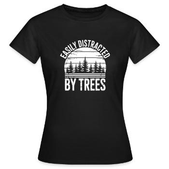 Arbres, Arbres, Arbres, Drôles d’Arbres, Cadeau - T-shirt Femme - noir - Devant - AI Model Female 172 dark (172cm)