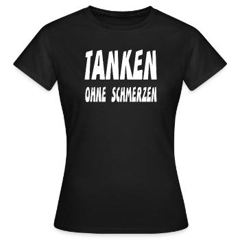 Tanken - Frauen T-Shirt - Schwarz - Vorne - AI Model Female 172 dark (172cm)