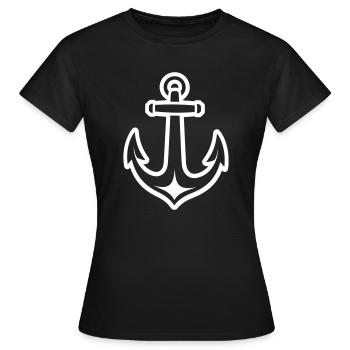 Ancre - T-shirt Femme - noir - Devant - AI Model Female 172 dark (172cm)