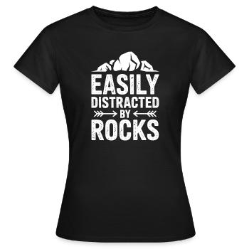Pierres, propositions, pierres, drôle, cadeau de pierres - T-shirt Femme - noir - Devant - AI Model Female 172 dark (172cm)