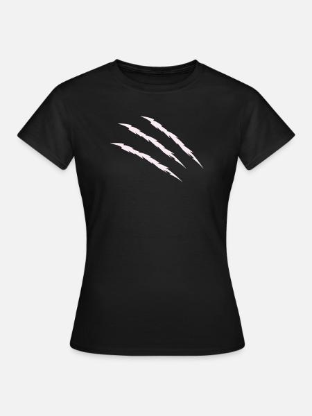 krallen_scars - Frauen T-Shirt - Schwarz