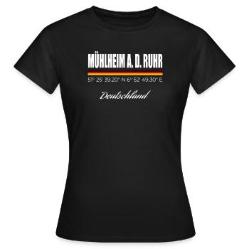 Mühlheim an der Ruhr - Frauen T-Shirt - Schwarz - Vorne - AI Model Female 172 dark (172cm)