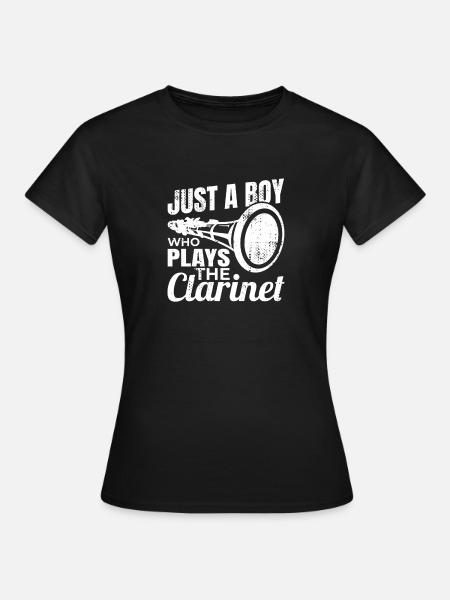 Jungen Klarinette - Frauen T-Shirt - Schwarz