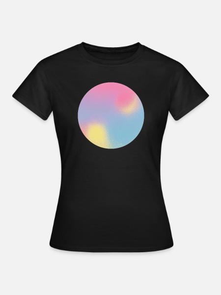 Aura-Check-Pastellgradientensphäre - Frauen T-Shirt - Schwarz