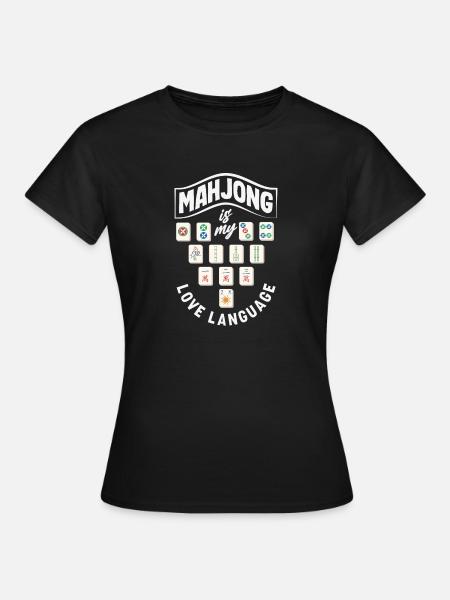 Es Ist Mahjong-zeit - Frauen T-Shirt - Schwarz