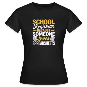 School Secretary School Administration Office School Everyday Life - Women's T-Shirt - black - Front - AI Model Female 172 dark (172cm)