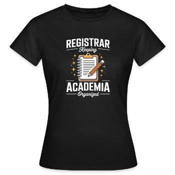 Schulsekretariat Schulbüro Lustiges Organisation - Frauen T-Shirt - Schwarz - Vorne - AI Model Female 172 dark (172cm)