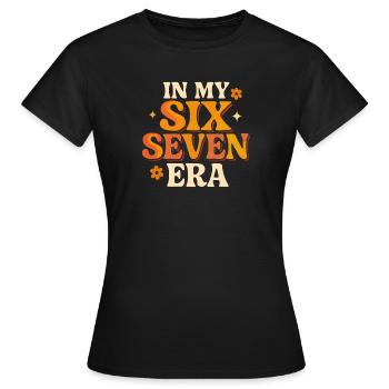 Dans mon mème d’humour italien de la pourriture cervementale de l’ère 67 des Six Sept - T-shirt Femme - noir - Devant - AI Model Female 172 dark (172cm)
