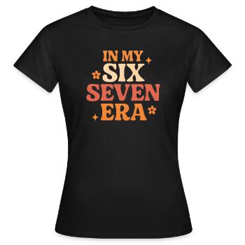 Dans mon mème d’humour italien de la pourriture cervementale de l’ère 67 des Six Sept - T-shirt Femme - noir - Devant - AI Model Female 172 dark (172cm)