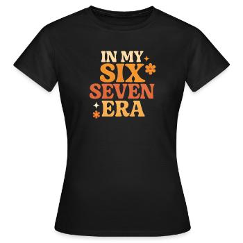 Dans mon mème d’humour italien de la pourriture cervementale de l’ère 67 des Six Sept - T-shirt Femme - noir - Devant - AI Model Female 172 dark (172cm)
