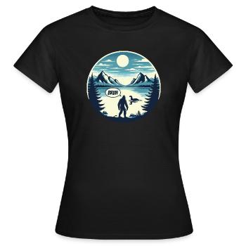 Bigfoot & Nessie - Frauen T-Shirt - Schwarz - Vorne - AI Model Female 172 dark (172cm)