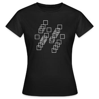 Diagonales quadratisches Gitter - Frauen T-Shirt - Schwarz - Vorne - AI Model Female 172 dark (172cm)