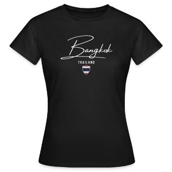 Bangkok Thaïlande, design élégant Bangkok - T-shirt Femme - noir - Devant - AI Model Female 172 dark (172cm)