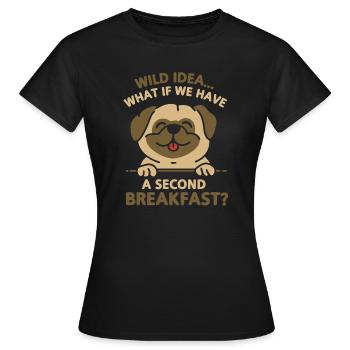 Deuxième petit-déjeuner - T-shirt Femme - noir - Devant - AI Model Female 172 dark (172cm)