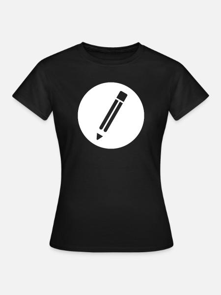 Bleistift - Frauen T-Shirt - Schwarz