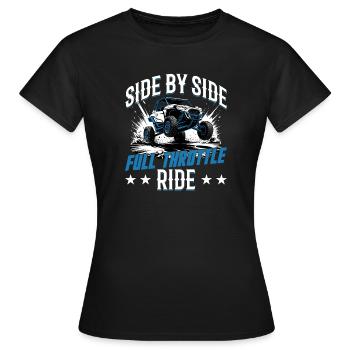 UTV Tout-Terrain 4 Roues Côte à côte - T-shirt Femme - noir - Devant - AI Model Female 172 dark (172cm)